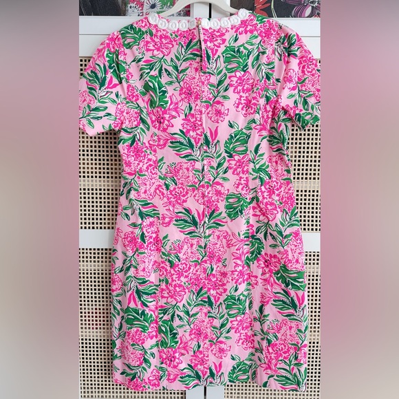 NWT Lilly Pulitzer Mila Short Sleeve Pink and Green Floral Dress - Koala La La - Picture 3 of 7
